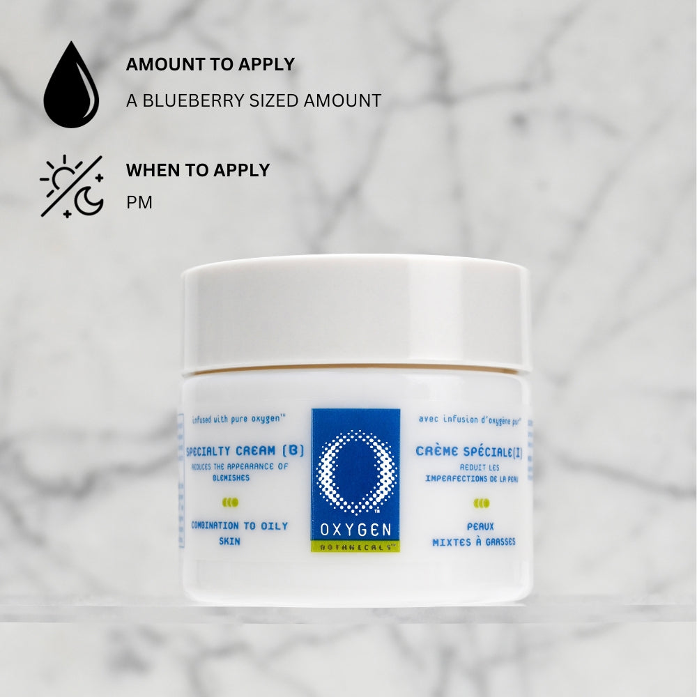Crème spécialisée B (diminue les imperfections)